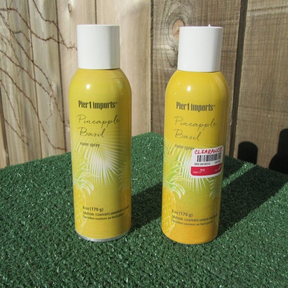 Lot of 2 Pier 1 Imports Pineapple Basil 6 oz Room Spray